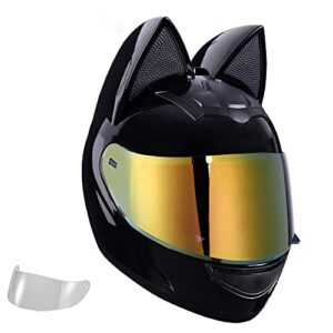 AUCT 18966 - $100 Cat Ear Offroad Helmets,Men and Women Full Face Motorcycle Helmet,for Dirt Bike, Four