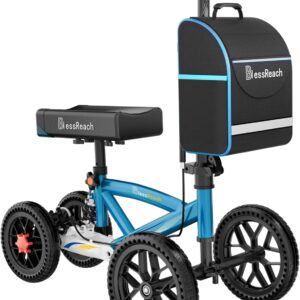 AUCT 19248 - $160 BlessReach Foldable All Terrain Knee Scooter for Adults for Foot Injuries