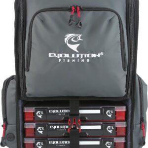 AUCT 18533 - $100 Evolution Fishing Largemouth 3.0 Tackle Backpack - Patent Pending Modular Dividers, R
