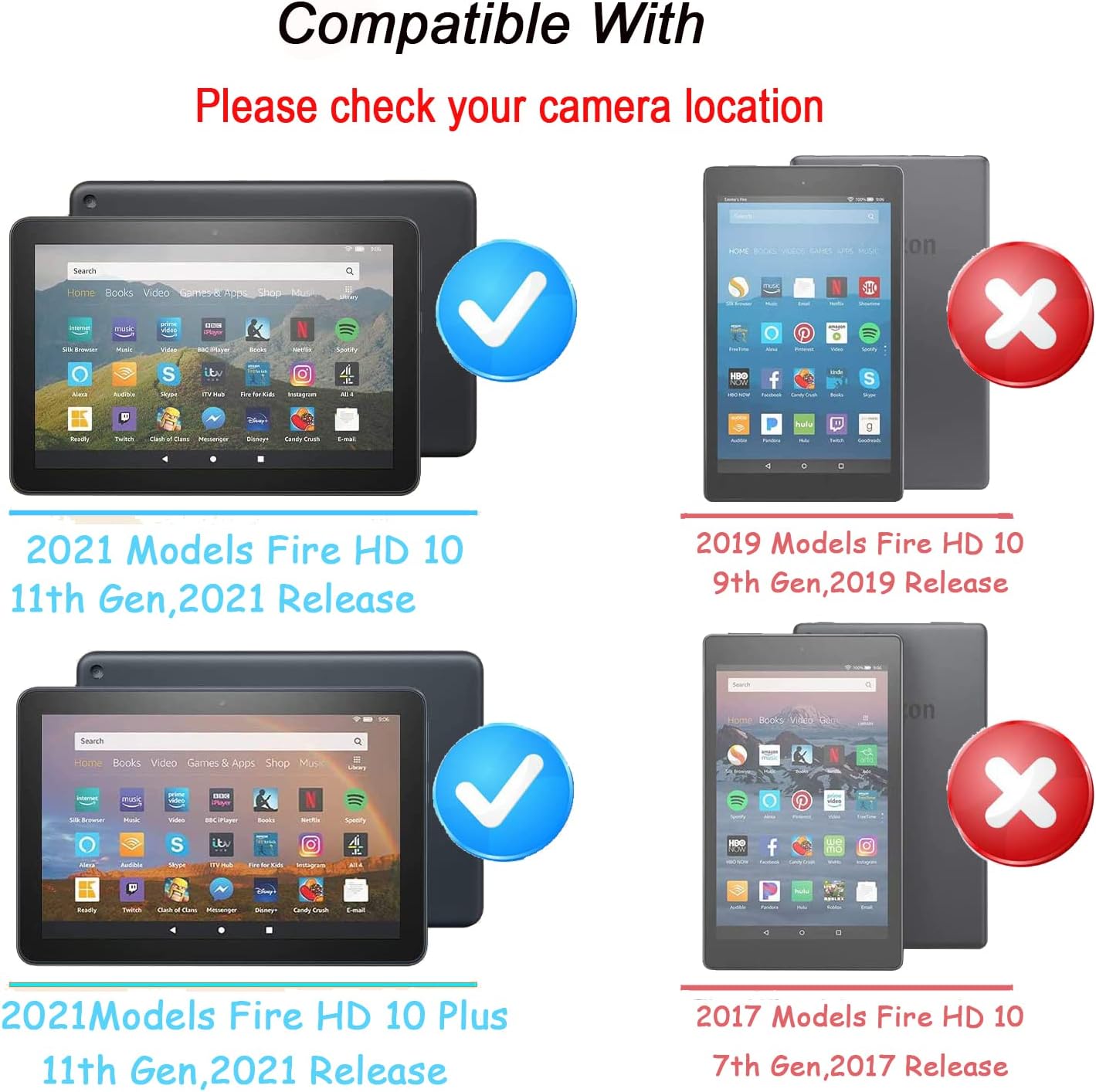 AUCT 18423 - Fire HD 10 Tablet Case for Kids (2021/2023 Release, 11th/13th Generation), Oqddqo Amazon K - Image 2