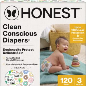 AUCT 19556 - The Honest Company Daytime Daytime Diapers, Barnyard Babies, Size 3, 120ct