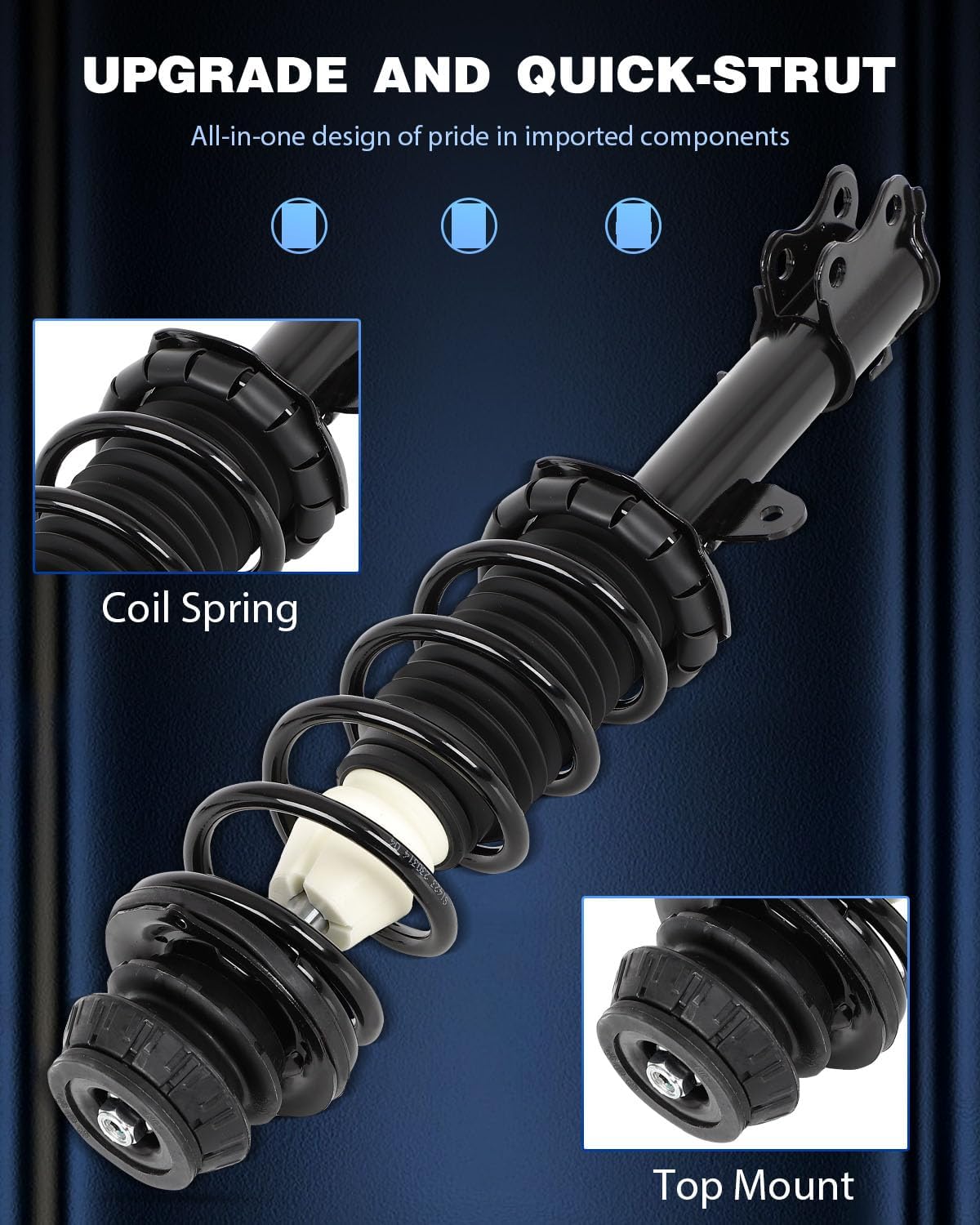 AUCT 18697 - $91 ECCPP Front Struts Spring Assembly Fit for 2012-2019 for Nissan Versa | Complete Strut - Image 2