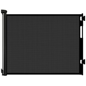 AUCT 18450 - Retractable Baby Gate for Stairs and Doorways, 55" Wide x 33" Tall Mesh Dog Gate for Indoo