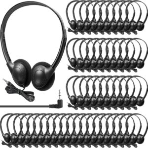 AUCT 19901 - $121 Hoteam 100 Pack Headphones for Classroom Bulk, Black, Classic