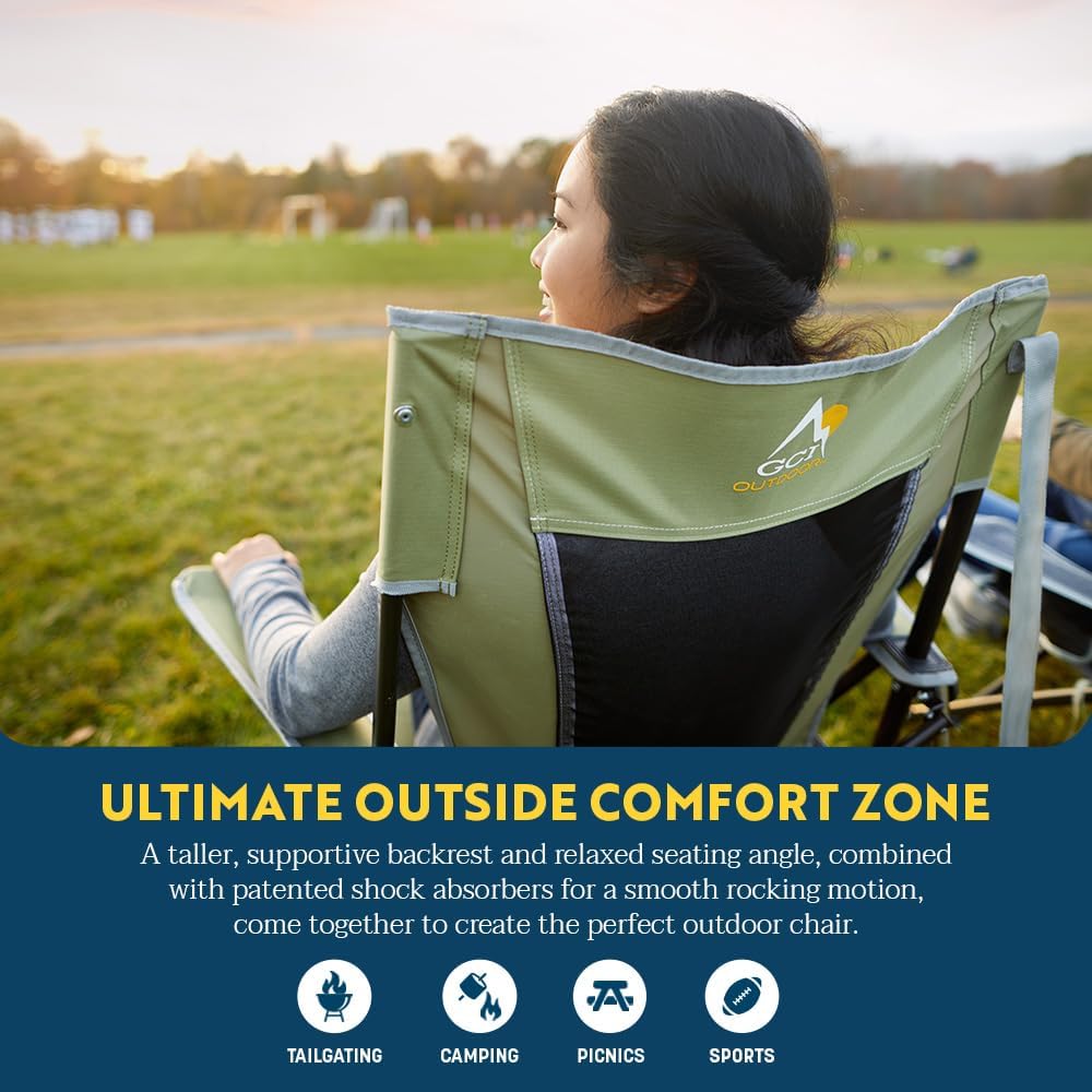 AUCT 18541 - $75 GCI Outdoor Comfort Pro Rocker Camping Chair - Indigo Blue - Image 4