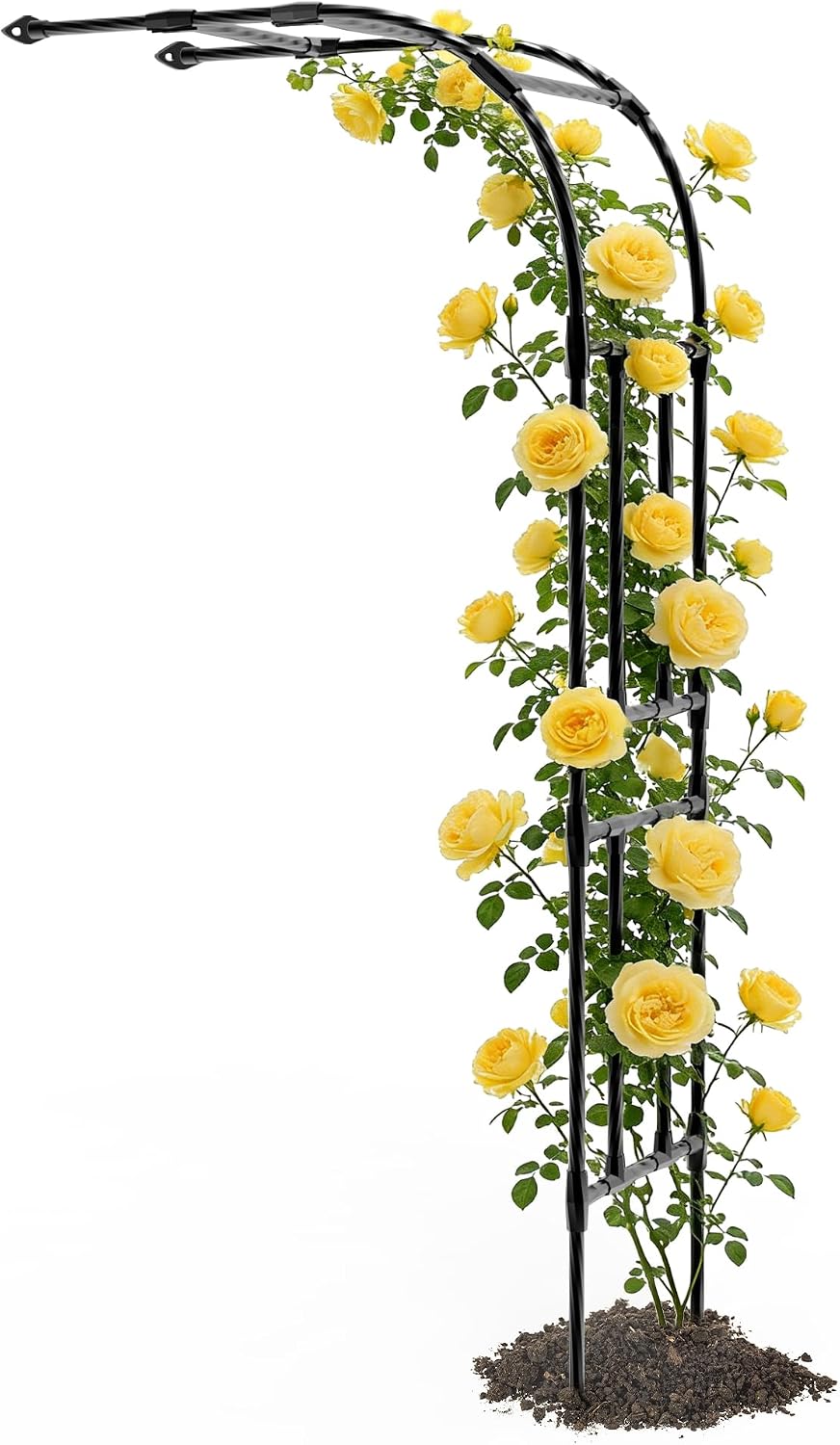 AUCT 20015 - $53 Half Garden Arch - Wall Trellis for Climbing Plants Outdoor, Metal Arch with Plastic-C