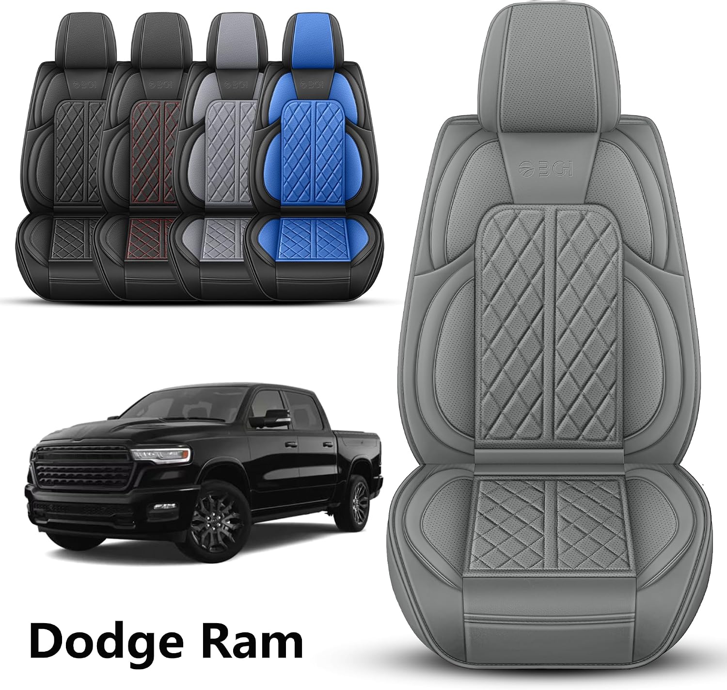 AUCT 17571 - $102 Car Seat Cover Custom Fit for Dodge Ram 1500 2500 3500 2002-2026 Faux Leather Seat Co - Image 2