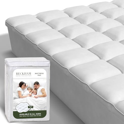 AUCT 18859 - $53 Beckham Hotel Collection Twin Size Hybrid Mattress Pad (Extra Padded) & Protector - Wa