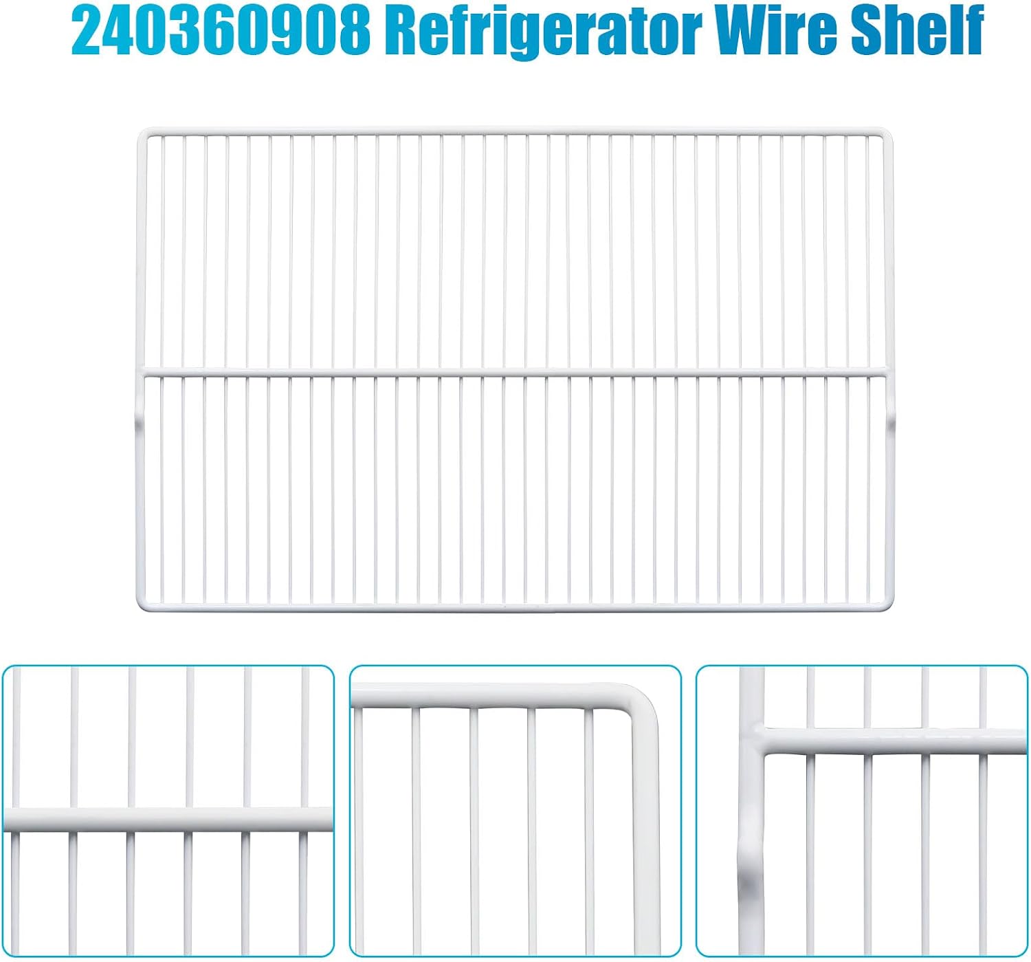 AUCT 19709 - $52 240360908 Refrigerator Wire Shelf 25 3/7 X 16 1/2 Inch Compatible with Frigidaire, Ken - Image 4