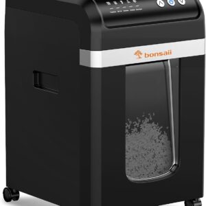 AUCT 17960 - $255 Bonsaii 200-Sheet Auto Feed Paper Shredder, 60-Min Nonstop Heavy Duty Shredders for O