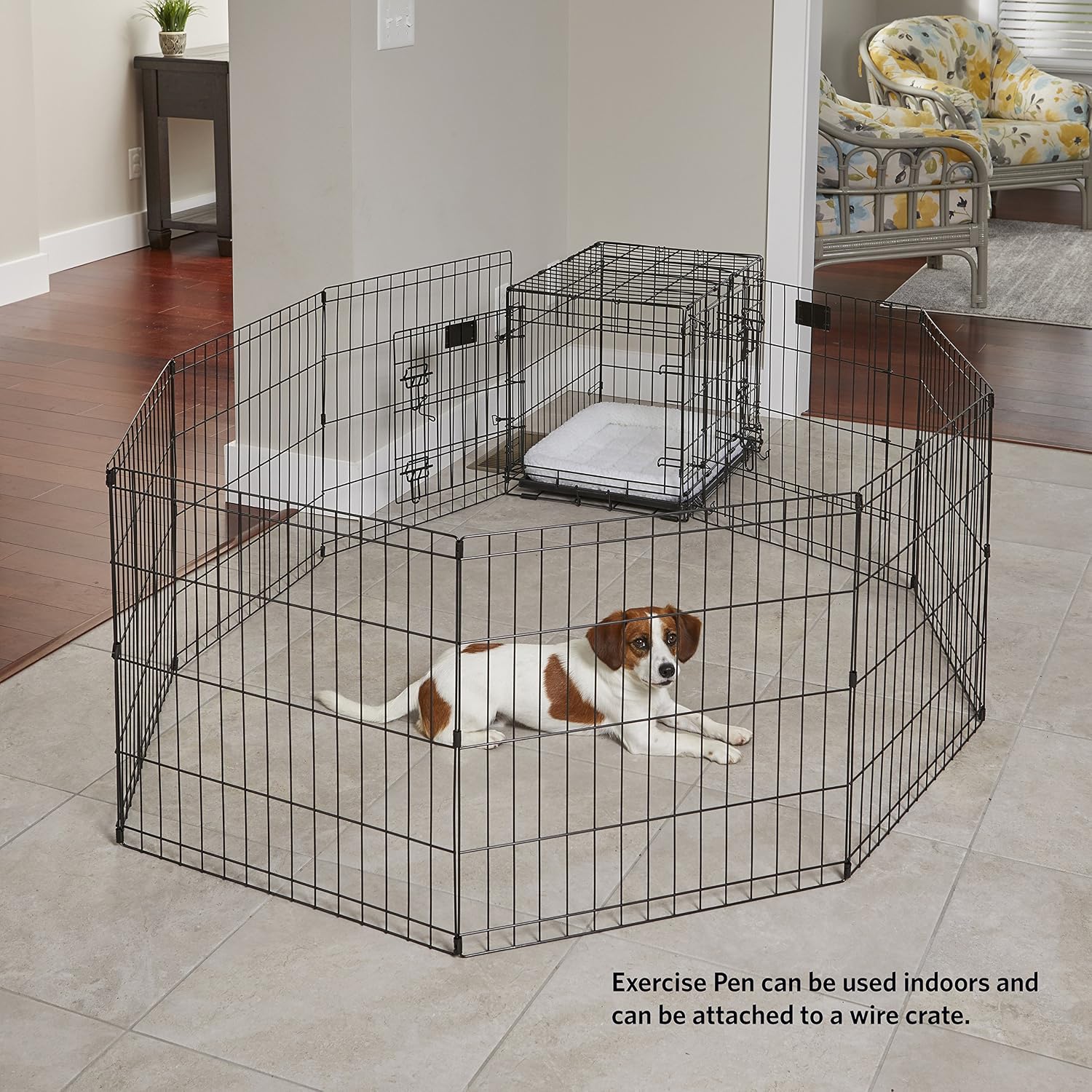 AUCT 20169 - Midwest 24-Inch Exercise Pen, No Door, 16 Sq Ft Play Area - Image 4