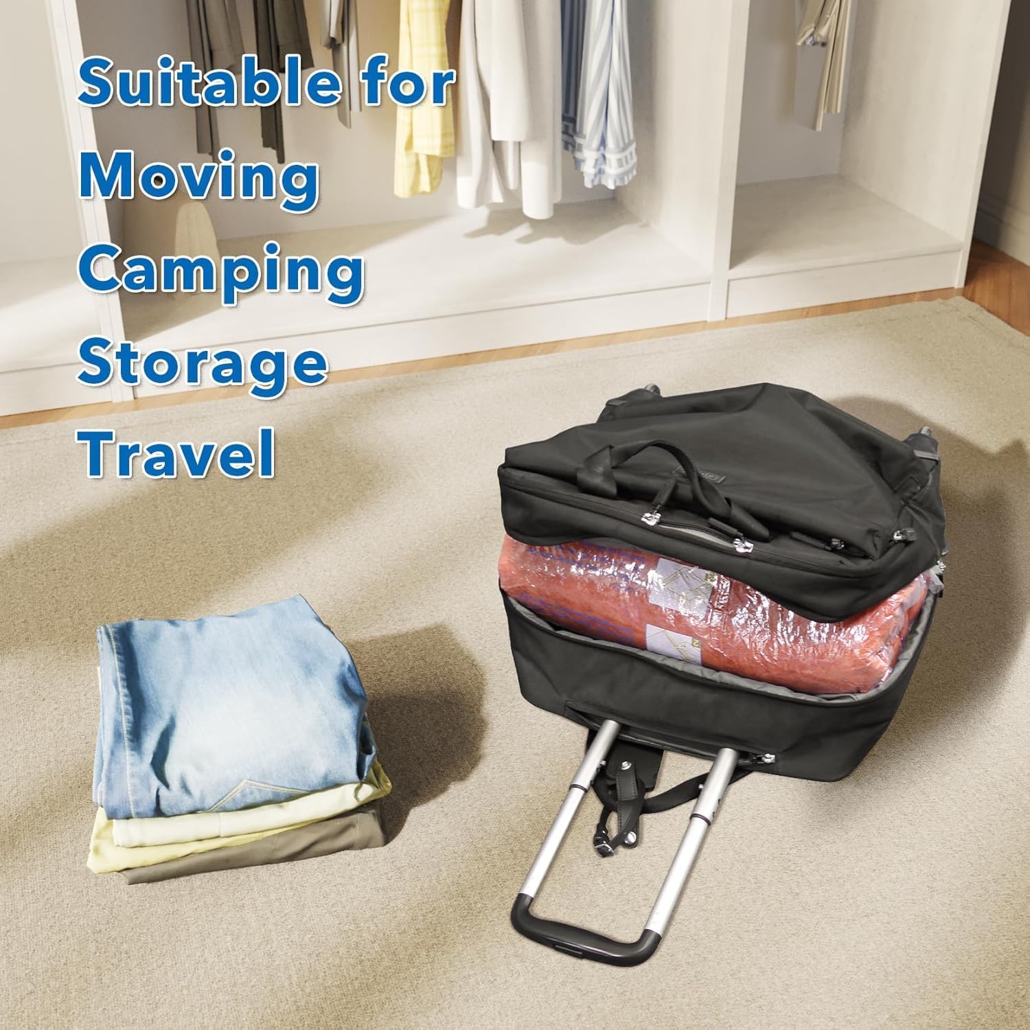 AUCT 18415 - 16 Pack Vacuum seal bags for clothing With Coldless Pump, Vacuum Storage Bags,Space Saver - Image 3