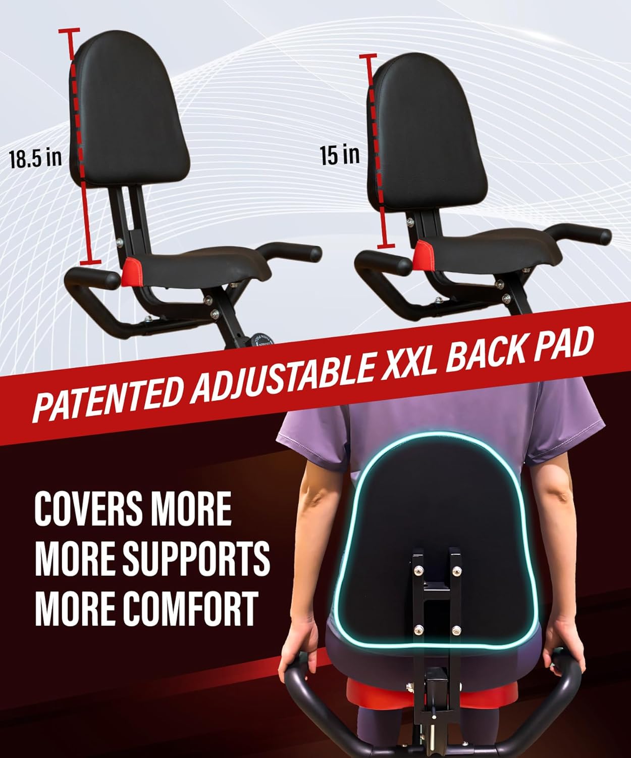 AUCT 19494 - $200 YYFITT 3-IN-1 Exercise Bike with Luminous Display | Foldable | XXL Backrest - Image 4