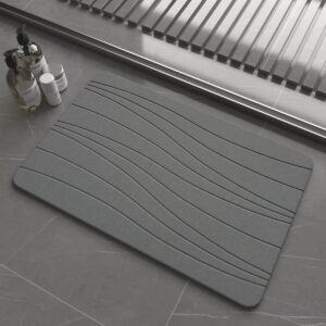AUCT 18412 - Fast Drying Stone Bath Mats for Bathroom, Non-Slip Diatomaceous Earth Bath Mat, Super Abso