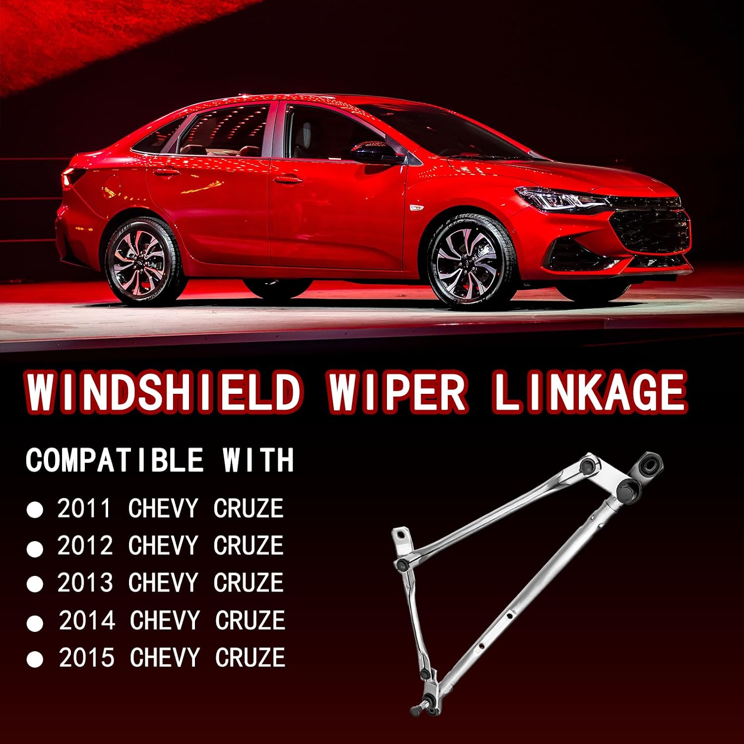 AUCT 19667 - Windshield Wiper Motor Transmission Linkage 602-231 Compatible with Chevrolet Cruze 2011 2 - Image 4