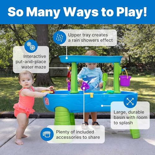 AUCT 18963 - $90 Step2 Rain Showers Splash Pond Toddler Water Table, Outdoor Kids Water Sensory Table, - Image 4