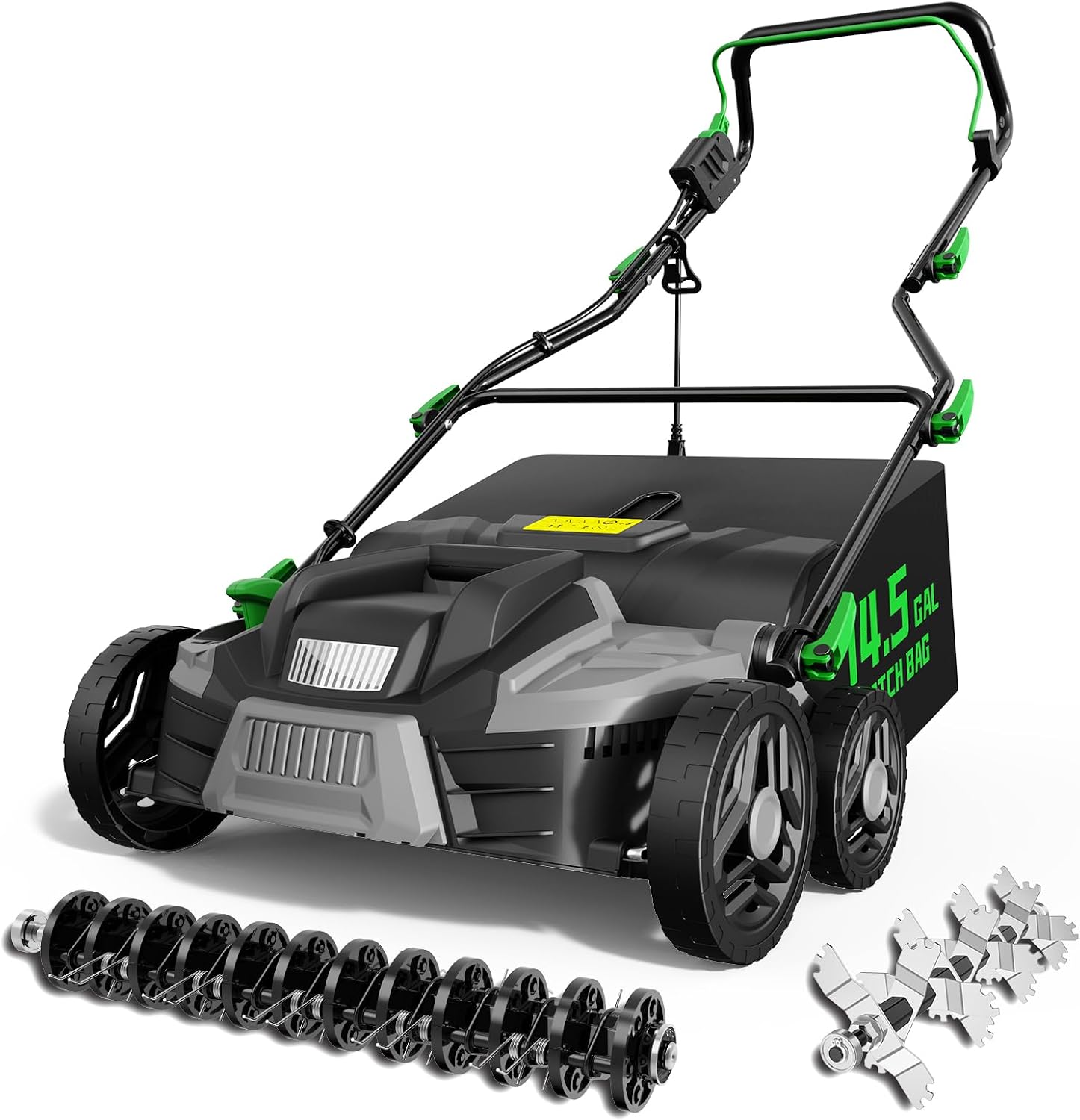 AUCT 18434 - $160 TIECTOWN 2026 Upgrade 16-Inch 15.5 Amp 2-in-1 Electric Dethatcher and Scarifier with