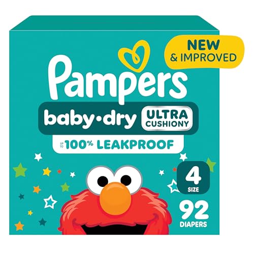 AUCT 18946 - Pampers Diapers - Baby Dry - Size 4, 92 Count, Absorbent Disposable Infant Diaper (Packagi