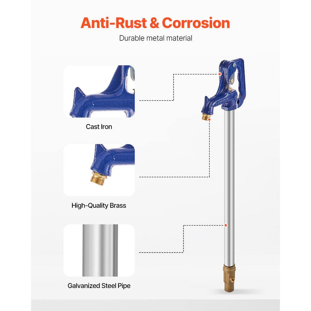 AUCT 17638 - $67 Frost Proof Yard Hydrant, 3.25 ft. Freeze-Proof Outdoor Faucet with 12 in. Cast Iron 3 - Image 4