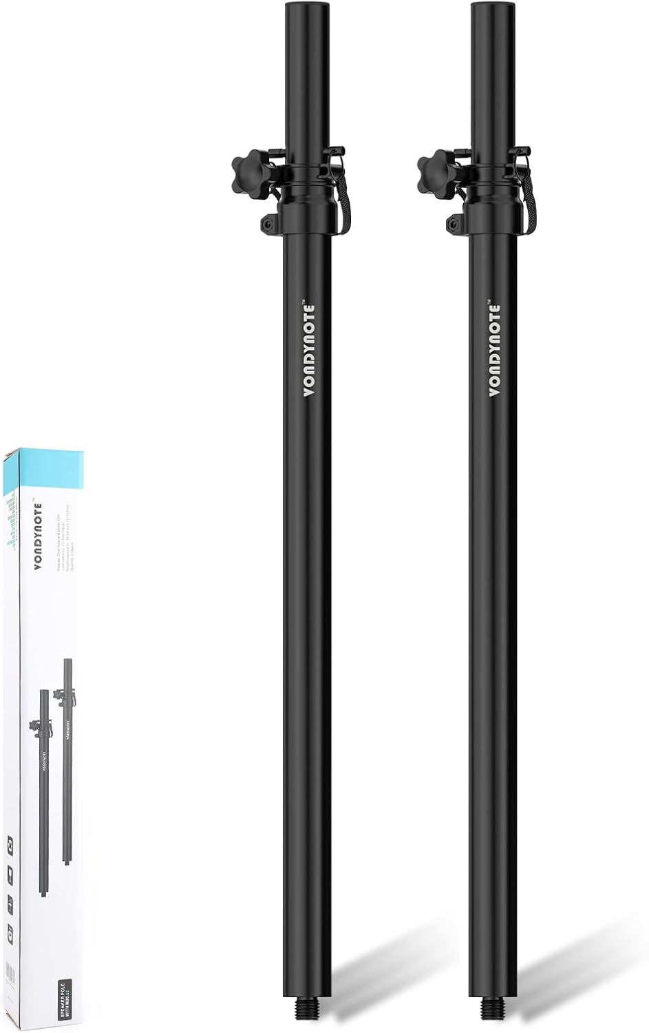 AUCT 18451 - Vondynote Speaker Poles for Subwoofer M20 Speaker Pole Extender, Set of 2 | 30"-48" Adjust