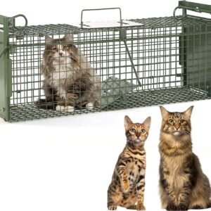 AUCT 17793 - $80 Timaze 40" Large Double-Door Live Animal Traps Cage | Foldable Animal Trap with Pedal