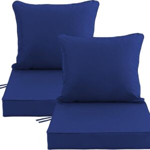 AUCT 18526 - $73 22x22 Inch Patio Chair Cushions Set of 2, Outdoor Furniture Cushions - Removable Cover