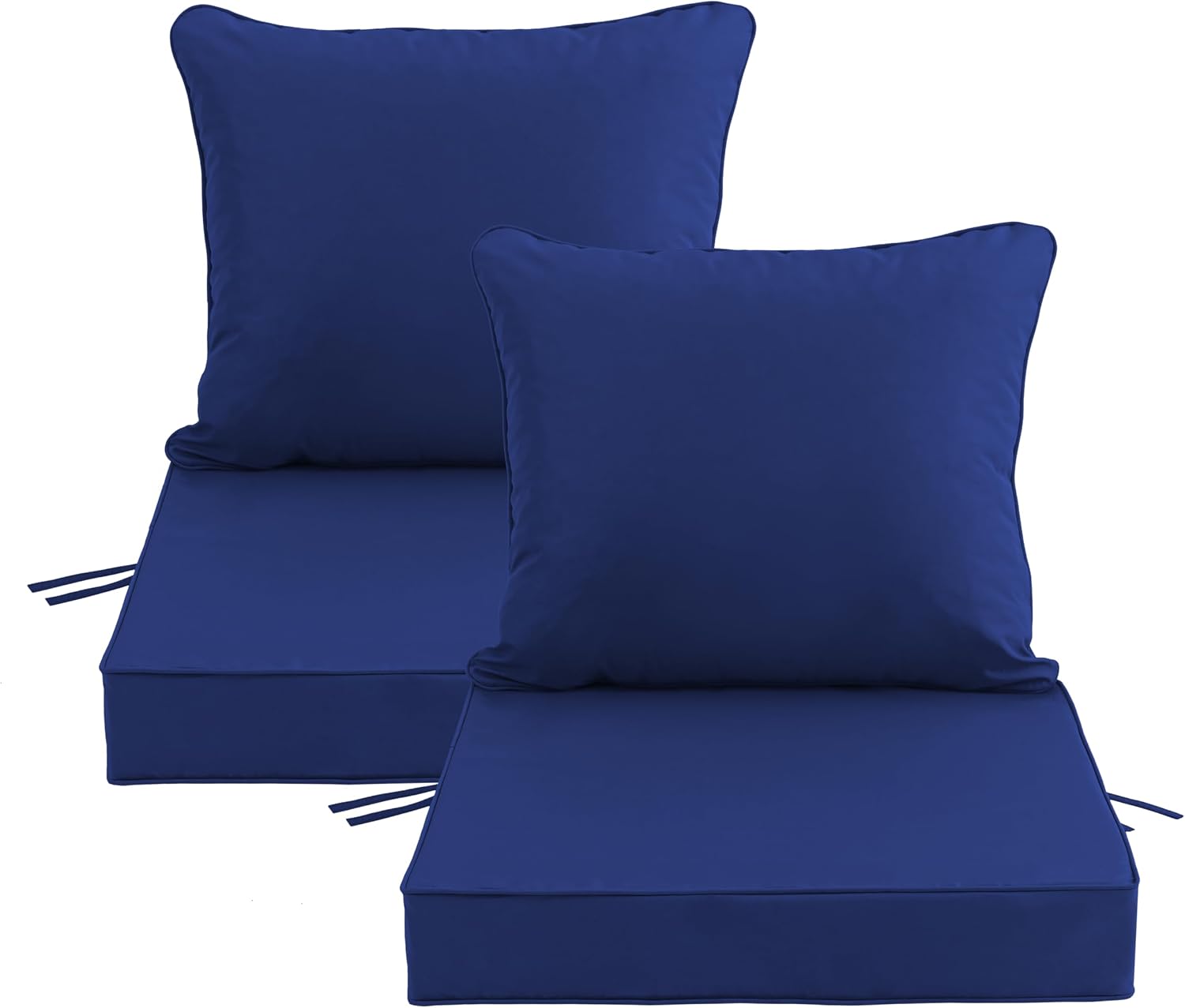 AUCT 18526 - $73 22x22 Inch Patio Chair Cushions Set of 2, Outdoor Furniture Cushions - Removable Cover