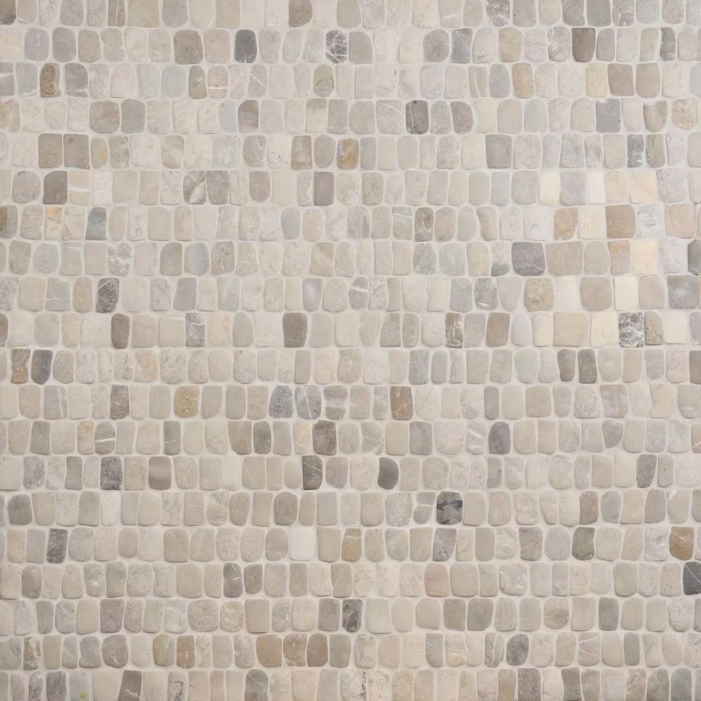 AUCT 19141 - Countryside Pathway Pram Gray 11.81 in. x 11.81 in. Natural Stone Mosaic Wall Tile (0.96 s - Image 4