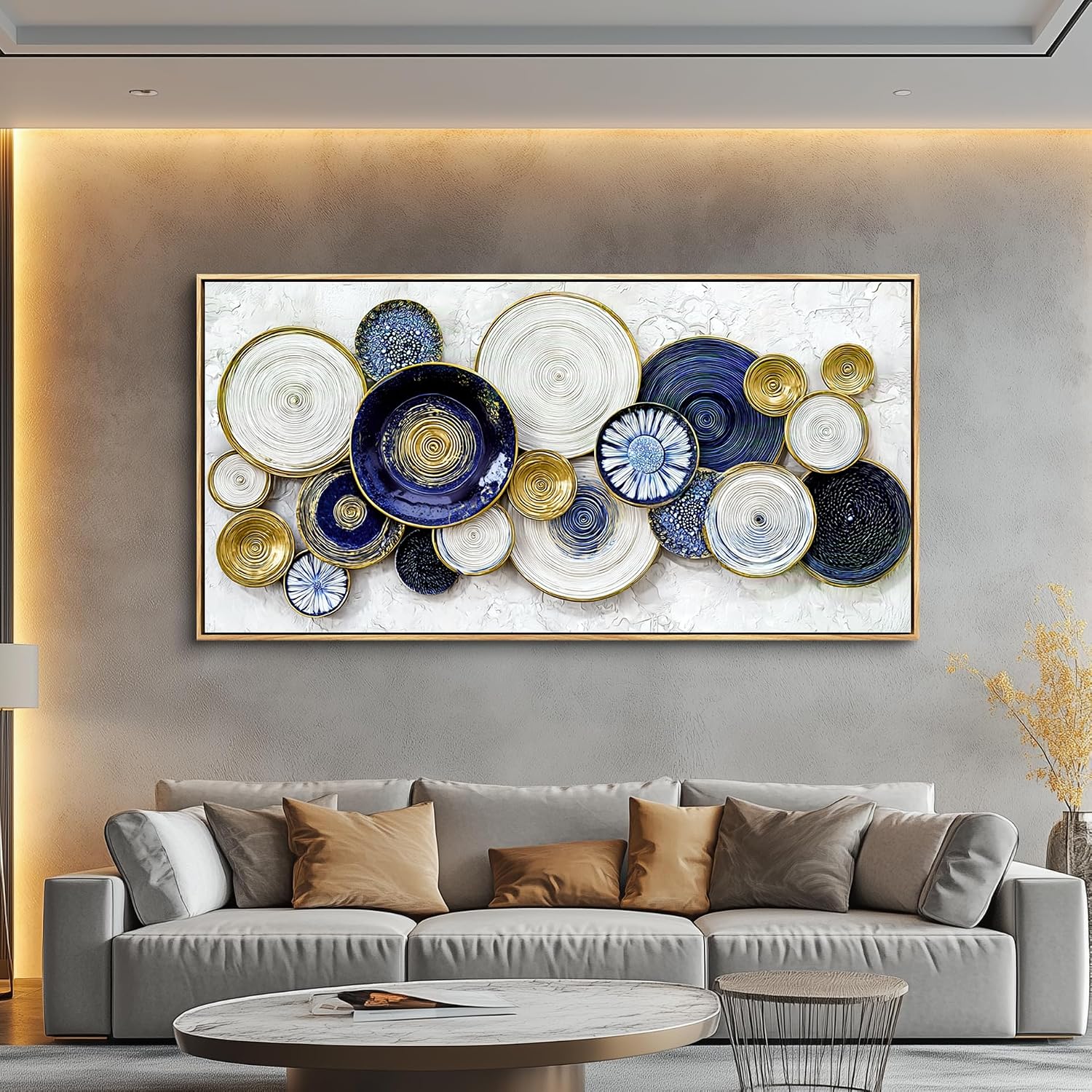 AUCT 19689 - $81 JUDASJART Large Wall Decor For Living Room Canvas Wall Art For Office Modern Wall Deco - Image 3