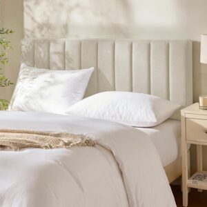 AUCT 18657 - $82 Hearth & Harbor Upholstered King Headboard - Easy Assemble Channel Stitched Headboard