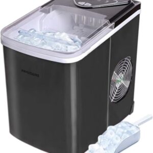 AUCT 18436 - $67 Frigidaire EFIC123-SSBLACK Compact Countertop Ice Maker, 26lbs of Ice per Day, Black S