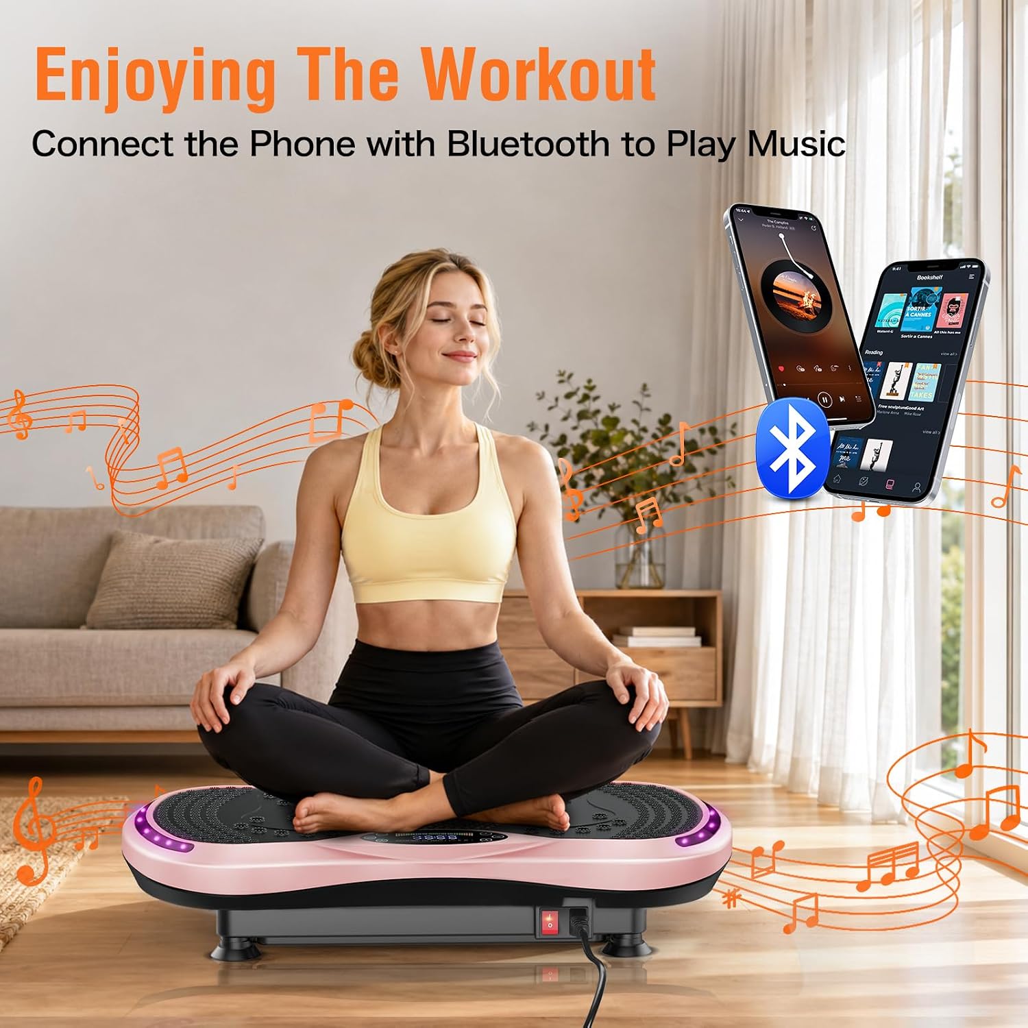 AUCT 18445 - $108 Vibration Plate Exercise Machine for Lymphatic Drainage, Vibration Machine for Full-B - Image 2
