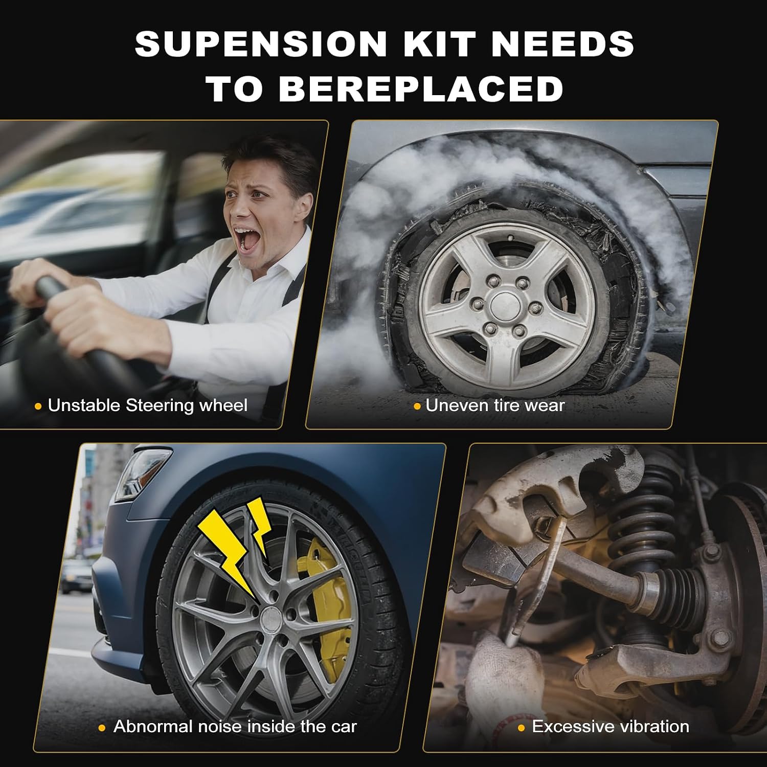 AUCT 18686 - $92 8Pcs Suspension Kit Fit 2003-2007 for Nissan Murano OE# K620558 K620559 | Front Lower - Image 4