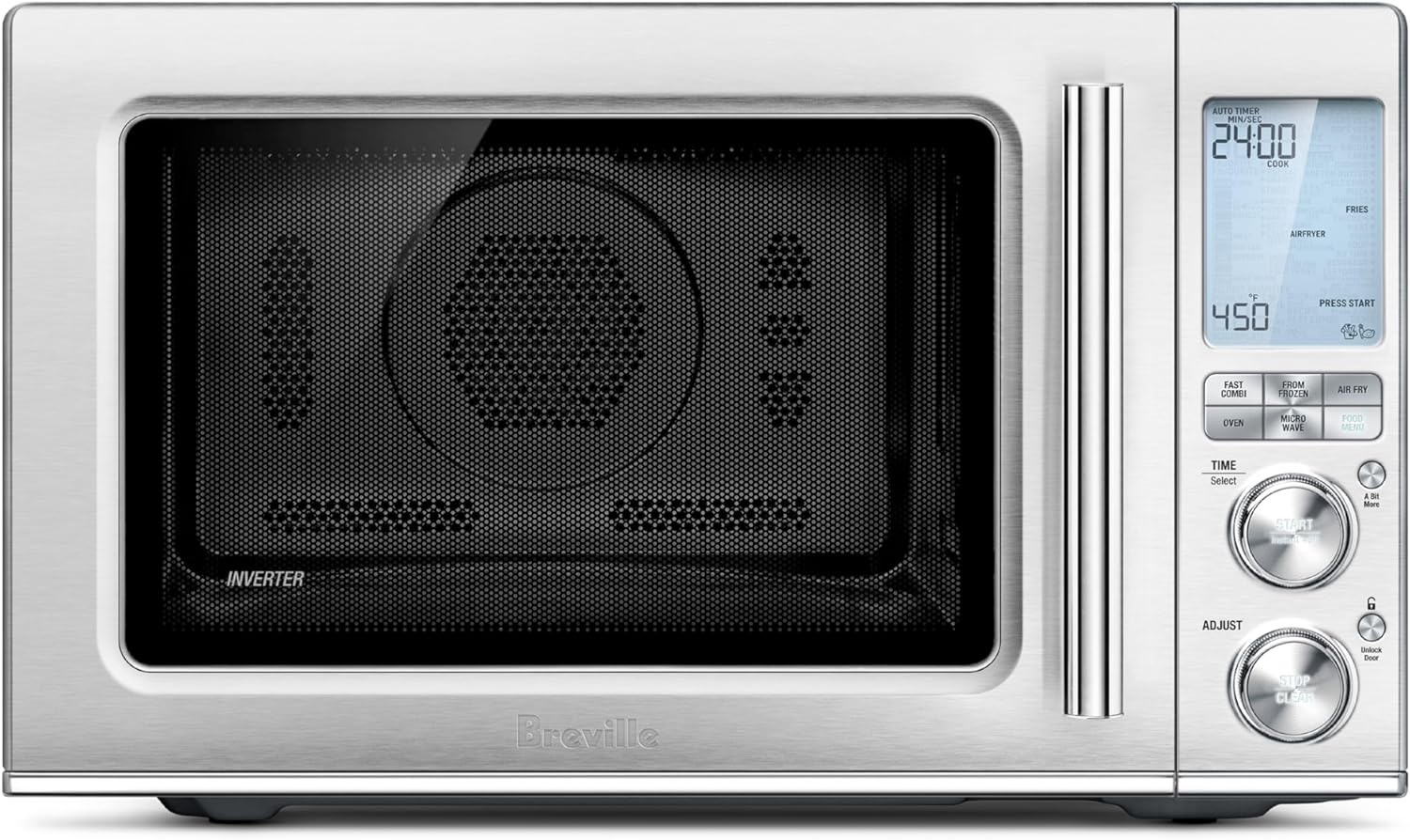 AUCT 18479 - $500 Breville BMO870BSS Combi Wave 3-in-1, Brushed Stainless Steel | 3 appliances in one d