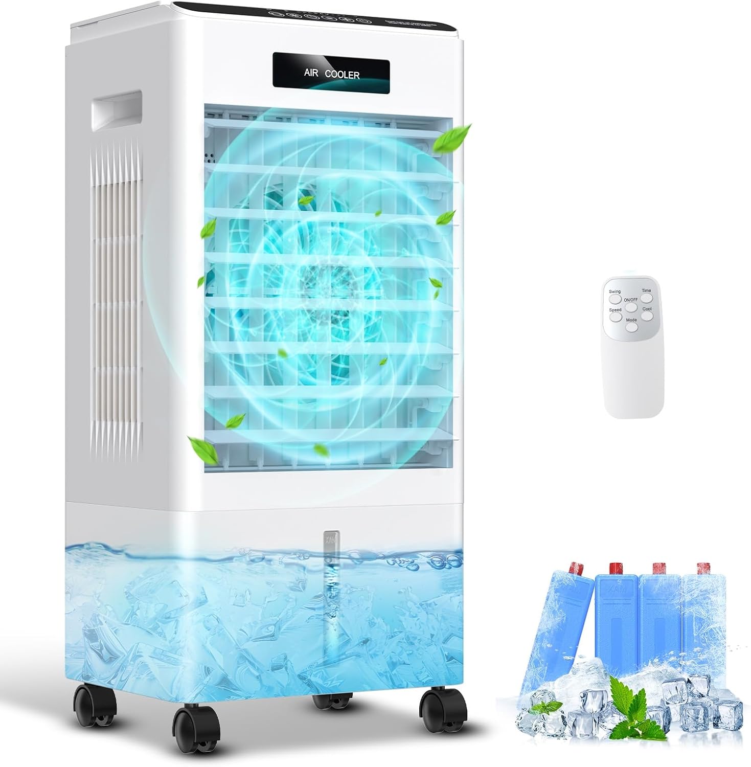AUCT 18122 - Portable Air Conditioners, 3-IN-1 Evaporative Swamp Air Cooler 8L, Windowless Portable AC