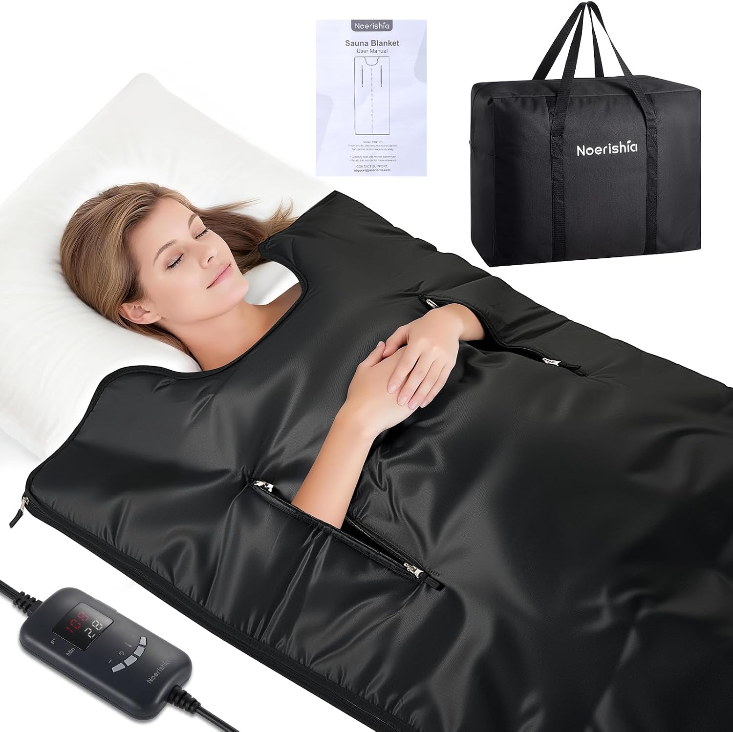 AUCT 18360 - $99 Sauna Blanket for Relaxation and Detox, Versatile Full Body Heating Wrap | Machine Was