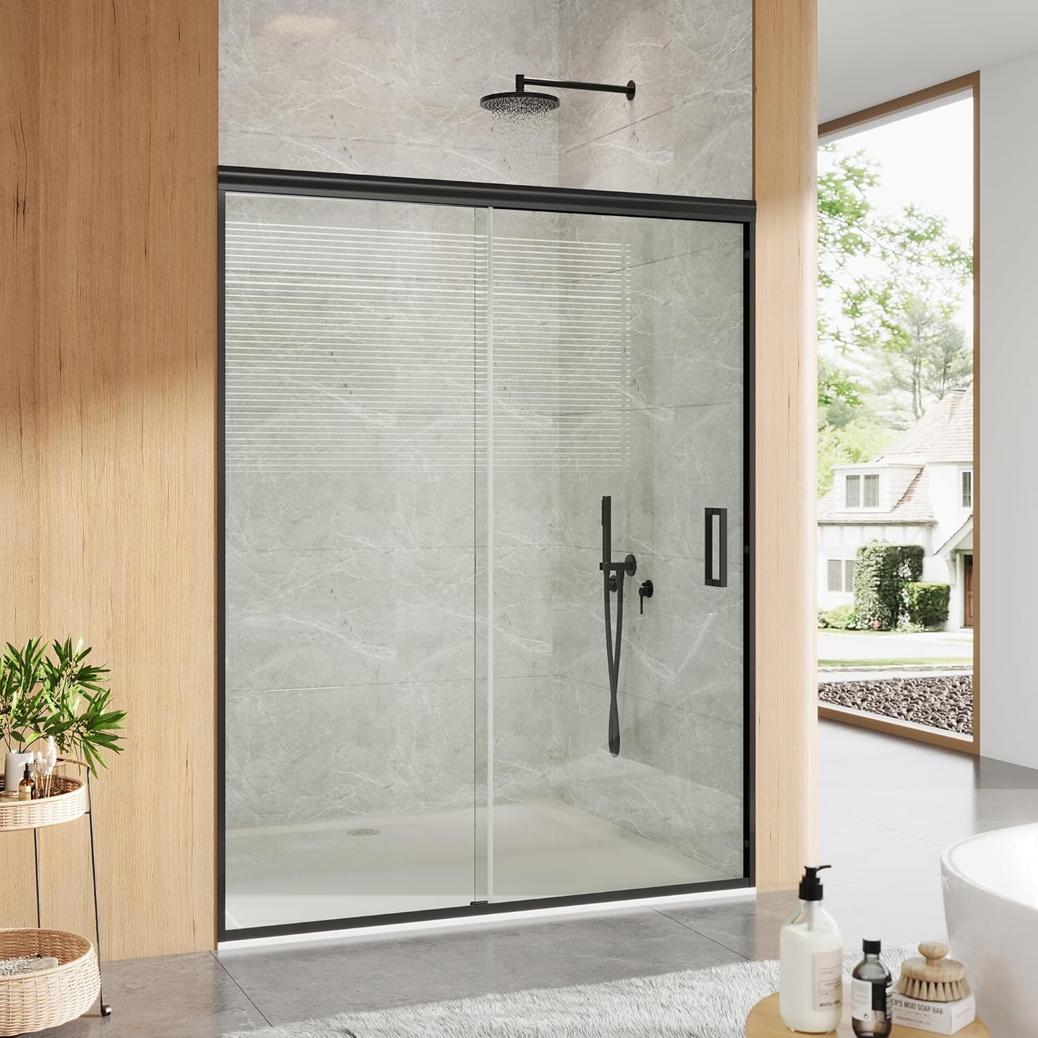 AUCT 17974 - $1948 Sliding Shower Door, 44"-48" w x 72" h Semi-Frameless Bypass Bathroom Door with 1/4" - Image 2