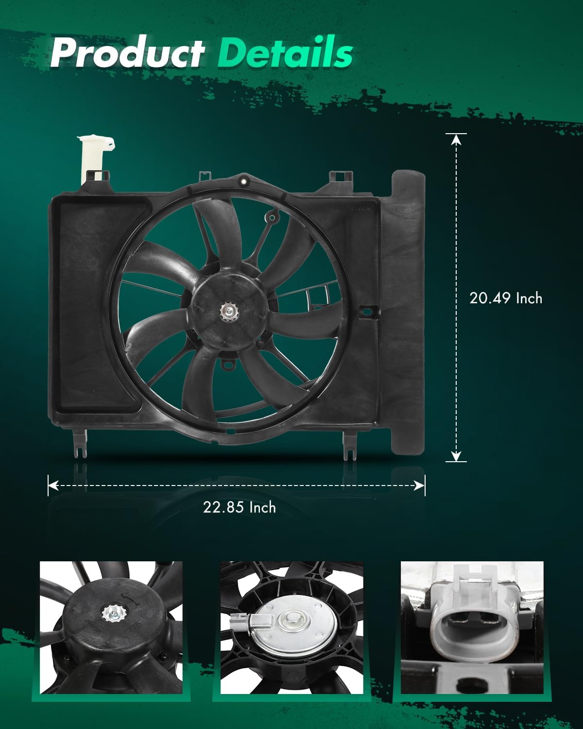 AUCT 20116 - SCITOO 621620 Radiator Fan Assembly for Toyota for Yaris 2007-2018 1.5L - Image 2