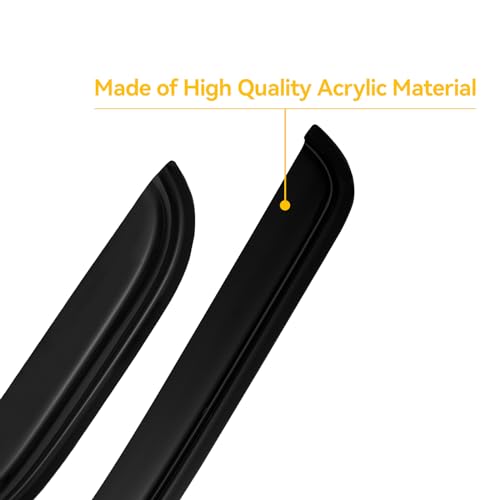 AUCT 18781 - Window Rain Guards Visors for 1999-2016 Ford F250 F350 F450 Super Duty Extended Cab, Windo - Image 3