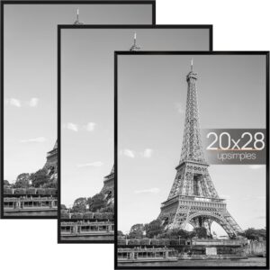 AUCT 19440m - upsimples 20x28 Poster Frame, Easy Slide-In Assembly, Black, 3 Pack