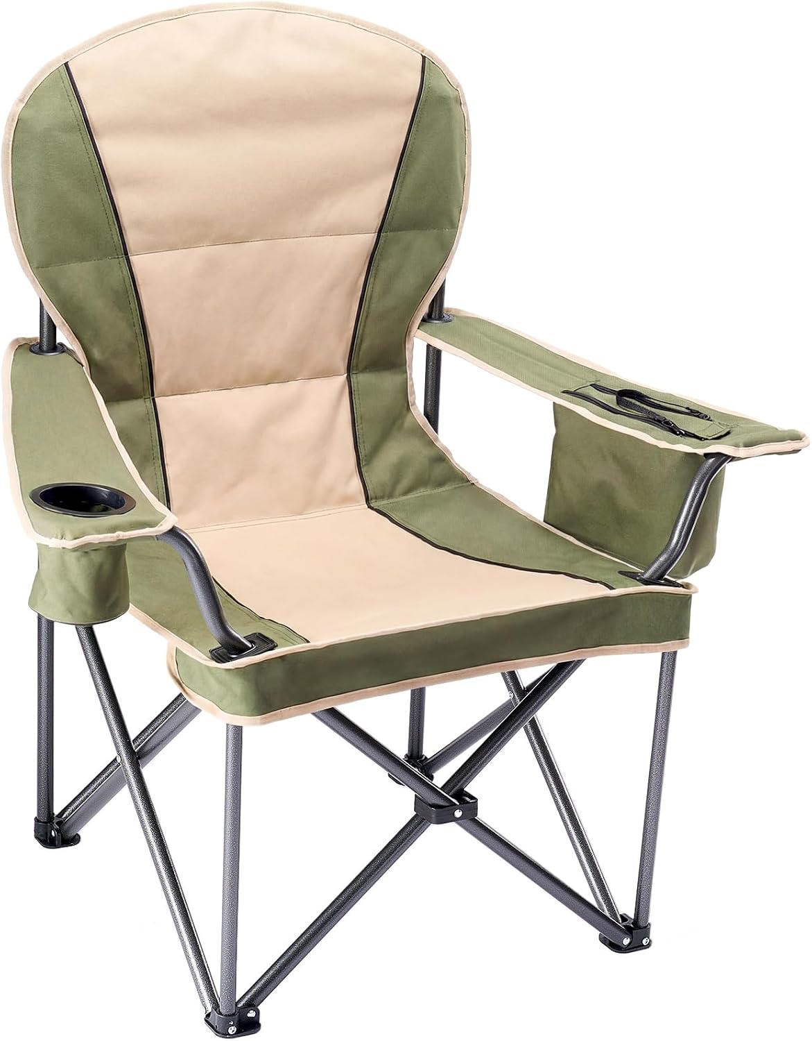 AUCT 17791 - NEWBULIG Oversized Folding Camping Chair for Adults, Portable Outdoor Collapsible Chairs,