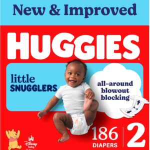 AUCT 18357 - $55 Huggies Little Snugglers Diapers Size 2, 186 Count (3 Packs of 62)