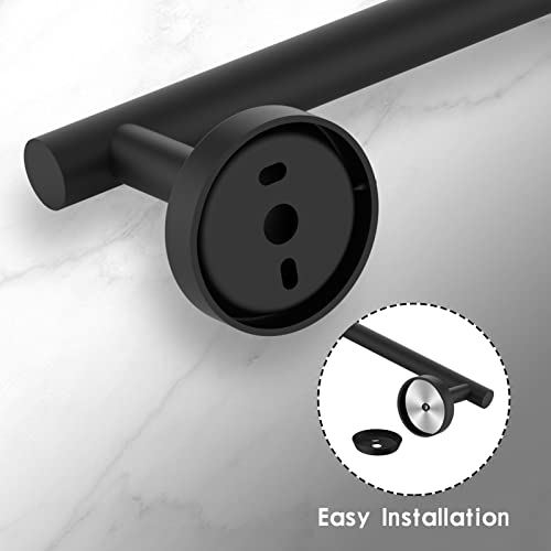 AUCT 18952 - Newfun 24 Inch Matte Black Bathroom Towel Bar, 2Pcs - Image 4