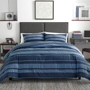 AUCT 17728 - $65 Nautica - Twin/Twin XL Comforter Set, Reversible Cotton Bedding with Matching Sham, Me