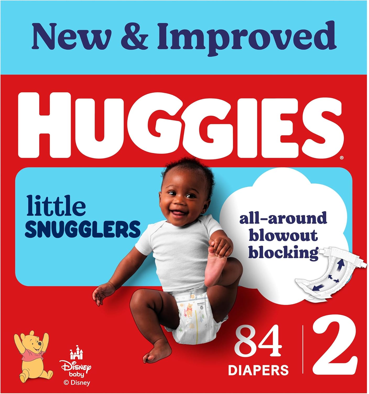 AUCT 18709 - Huggies Little Snugglers Diapers Size 2, 84 Count