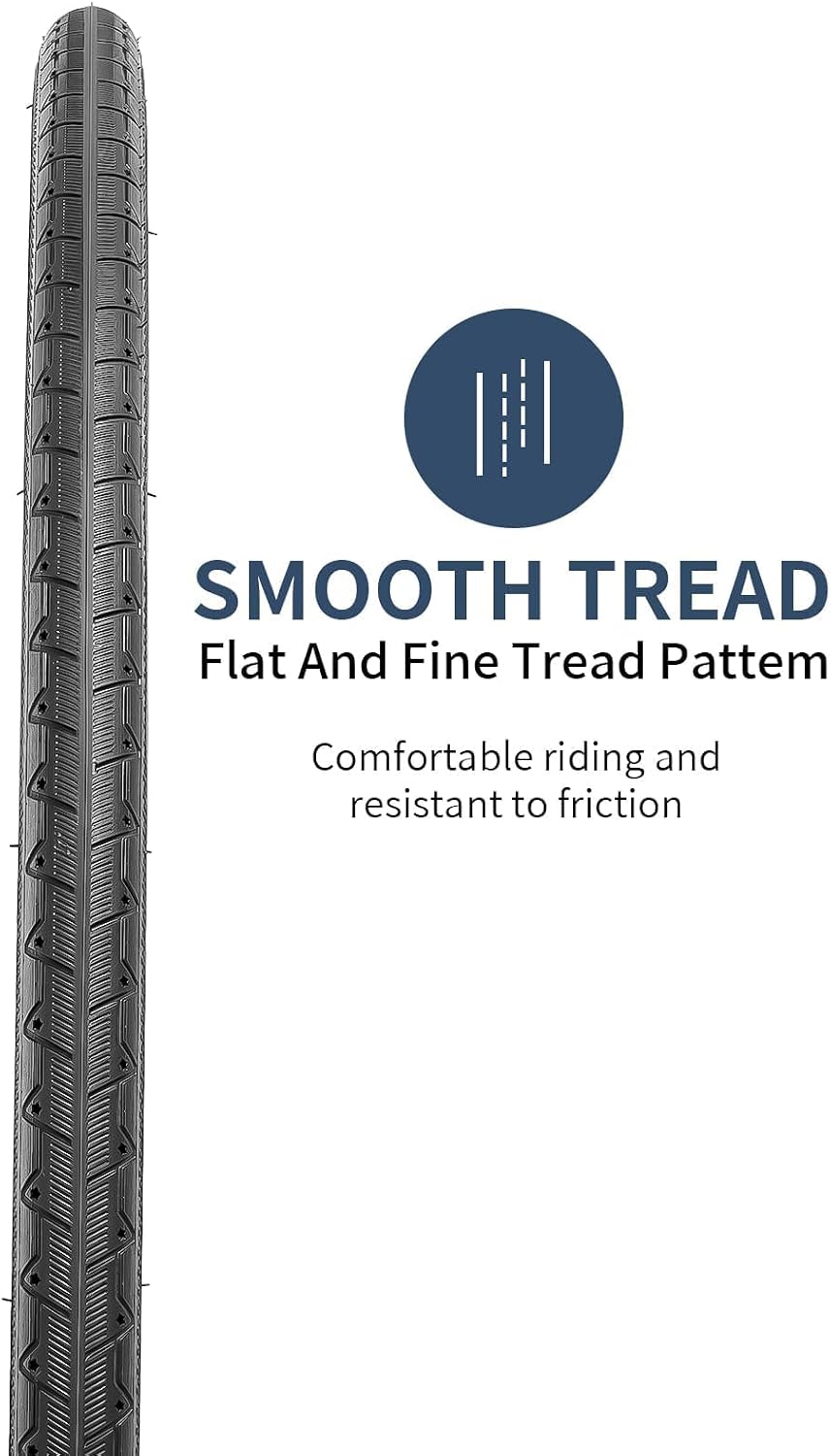 AUCT 18395 - YUNSCM 2-PCS 700C Bike Tires 700x28C/28-622 28x1 5/8x1 1/8 Compatible with Road Bike Tires - Image 3