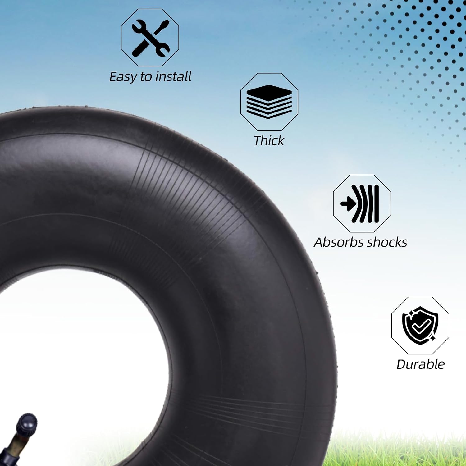 AUCT 18382 - AR-PRO 11x4.00-5|11x4.50-5|11x6.00-5 Heavy Duty Replacement Inner Tube with TR-87 Bent Val - Image 3