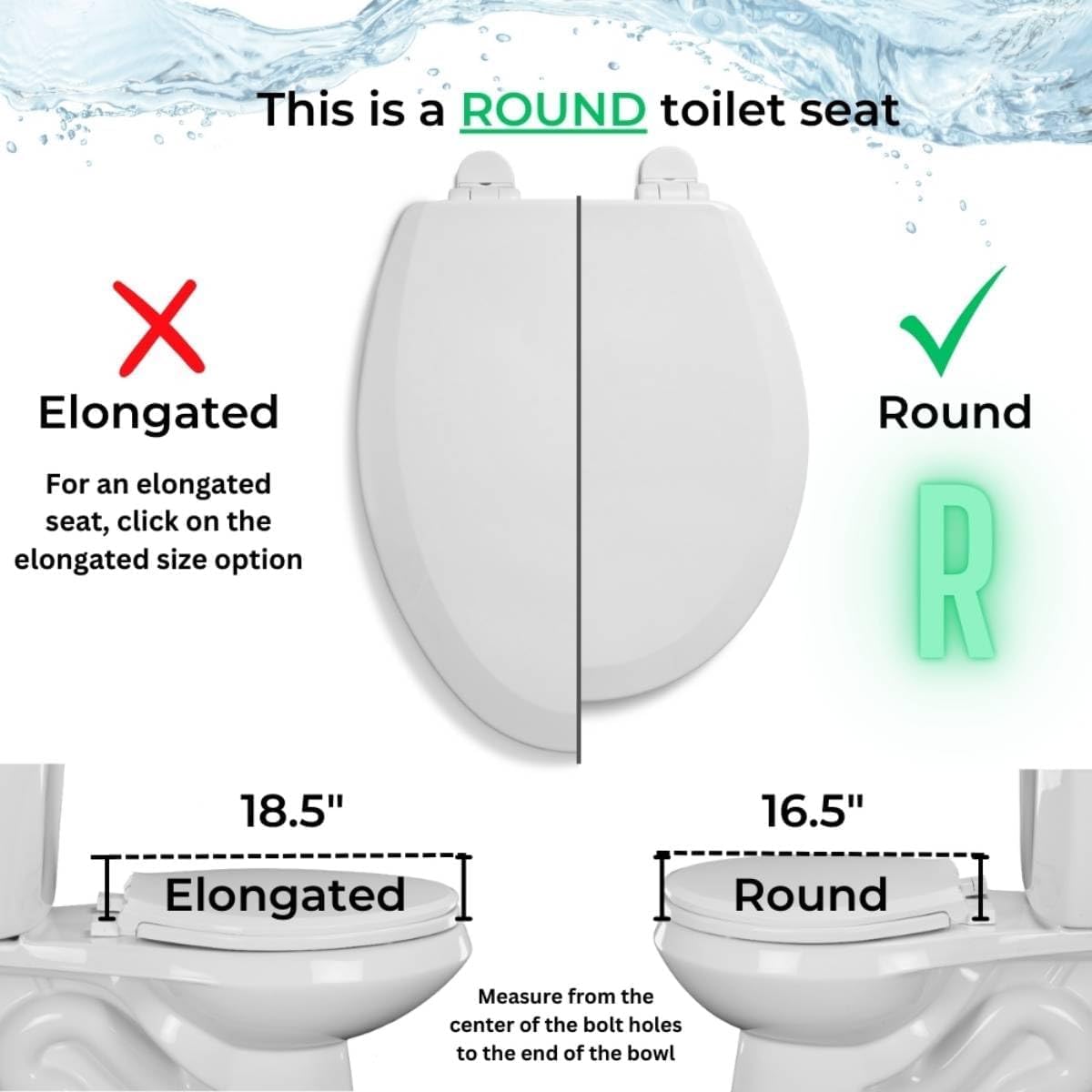 AUCT 18986 - Centoco Round Toilet Seat, Residential/Light Weight Commercial, White - Image 3