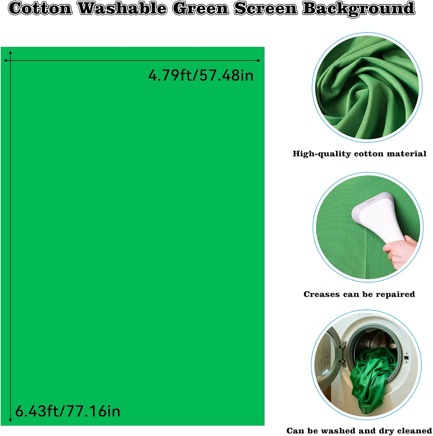 AUCT 19375 - Green Screen Backdrop Kit, 6.5x5 Ft FT T-Shape Stand for Photography - Image 4