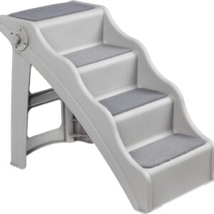 AUCT 20019 - $51 Amazon Basics Foldable Non-Slip Pet Stairs for Small Dogs and Cats, Senior Pets, Easy